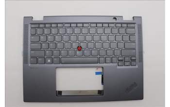 Lenovo 5M11P69073 C-Cover with keyboard, US English Euro, Grey, Backlight, WWAN, US