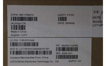 Lenovo 5M11P69073 C-Cover with keyboard, US English Euro, Grey, Backlight, WWAN, US