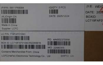 Lenovo 5M11P69084 C-Cover with keyboard, German, Grey, Backlight, WWAN, UK