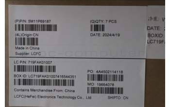 Lenovo 5M11P69187 Group BK WLAN D COVER+SCREW