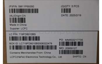 Lenovo 5M11P69350 C-Cover with keyboard, Switzerland, Black, Backlight, UK