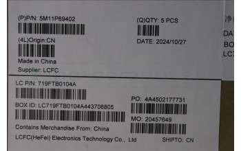 Lenovo 5M11P69402 MECH_ASM KBD Ccvr ENG BK BL SRX US BK