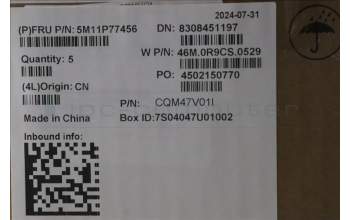 Lenovo 5M11P77456 C-Cover with keyboard, Spanish, Black, Backlight, WWAN, WLAN, UK