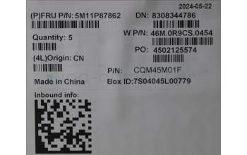 Lenovo 5M11P87862 MECH_ASM BLKB USA_ENG w/CCov,WFC Transim