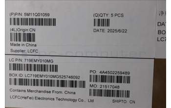 Lenovo 5M11Q01059 MECH_ASM FRU KB CCV NOR SRX UK BK,T