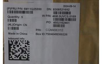 Lenovo 5M11Q25550 C-Cover with keyboard, Danish, Black, WLAN, UK