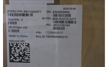 Lenovo 5M11Q25577 C-Cover with keyboard, Ukraine, Black, WLAN, US