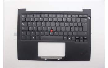 Lenovo 5M11Q25755 C-Cover with keyboard, Belgian, Black, WWAN, UK