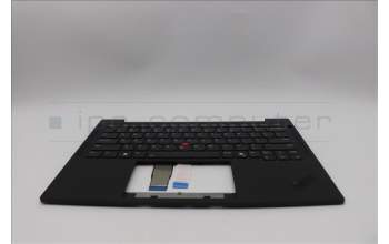 Lenovo 5M11Q53766 C-Cover with keyboard, US English Euro, Black, Backlight, US