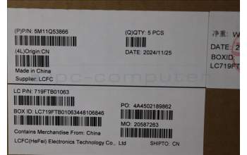 Lenovo 5M11Q53866 C-Cover with keyboard, Norwegian, Black, Backlight, UK