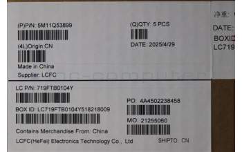 Lenovo 5M11Q53899 C-Cover with keyboard, Slovenian, Black, Backlight, UK