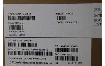 Lenovo 5M11Q53915 C-Cover with keyboard, Swedish/Finnish, Black, Backlight, UK