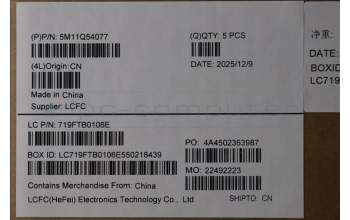 Lenovo 5M11Q54077 C-Cover with keyboard, US English Euro, Black, Backlight, WWAN, US