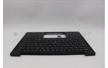 Lenovo 5M11Q54082 C-Cover with keyboard, French, Black, Backlight, WWAN, US