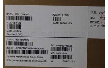 Lenovo 5M11Q54107 C-Cover with keyboard, Greek, Black, Backlight, WWAN, US