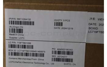 Lenovo 5M11Q54132 C-Cover with keyboard, Icelandic, Black, Backlight, WWAN, UK