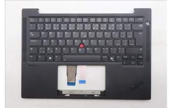 Lenovo 5M11Q54517 C-Cover with keyboard, Czech Slovakian, Black, Backlight, UK