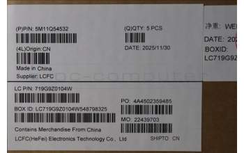 Lenovo 5M11Q54532 C-Cover with keyboard, Danish, Black, Backlight, UK