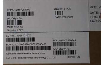 Lenovo 5M11Q54700 C-Cover with keyboard, Swedish/Finnish, Black, Backlight, UK