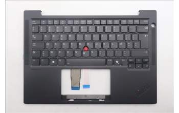 Lenovo 5M11Q54793 C-Cover with keyboard, Belgian, Black, Backlight, UK
