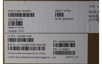 Lenovo 5M11Q54835 C-Cover with keyboard, Danish, Black, Backlight, UK