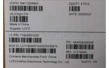 Lenovo 5M11Q54843 C-Cover with keyboard, English, Black, Backlight, US