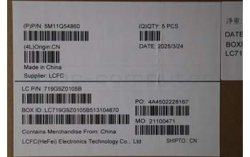 Lenovo 5M11Q54860 C-Cover with keyboard, US English Euro, Black, Backlight, US