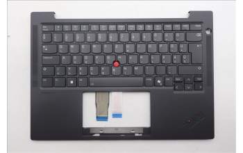 Lenovo 5M11Q54910 C-Cover with keyboard, Hungarian, Black, Backlight, UK