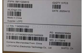 Lenovo 5M11Q54910 C-Cover with keyboard, Hungarian, Black, Backlight, UK