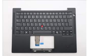 Lenovo 5M11Q54960 C-Cover with keyboard, Norwegian, Black, Backlight, UK