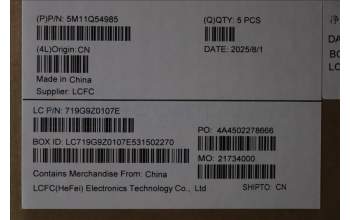 Lenovo 5M11Q54985 C-Cover with keyboard, Russian, Black, Backlight, US