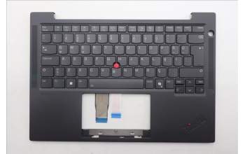 Lenovo 5M11Q55043 C-Cover with keyboard, Turkish, Black, Backlight, UK