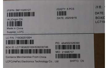 Lenovo 5M11Q55127 C-Cover with keyboard, German, FingerPrint Reader, UK