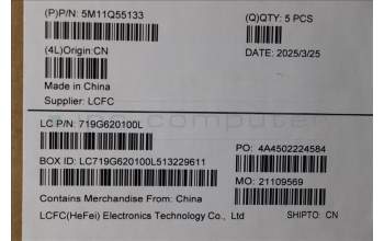 Lenovo 5M11Q55133 C-Cover with keyboard, Greek, FingerPrint Reader, US