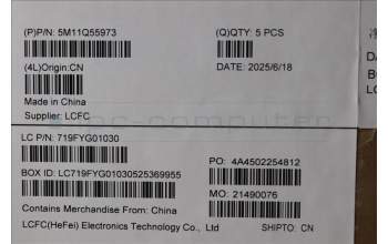 Lenovo 5M11Q55973 C-Cover with keyboard, Estonian, Deep Black, FingerPrint Reader, WLAN, UK