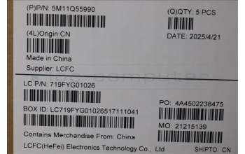 Lenovo 5M11Q55990 C-Cover with keyboard, Russian, Deep Black, FingerPrint Reader, WLAN, US