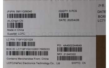 Lenovo 5M11Q56040 C-Cover with keyboard, Belgian, Deep Black, FingerPrint Reader, WWAN, UK