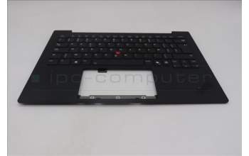 Lenovo 5M11Q56040 C-Cover with keyboard, Belgian, Deep Black, FingerPrint Reader, WWAN, UK