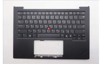Lenovo 5M11Q56064 C-Cover with keyboard, Russian, Deep Black, FingerPrint Reader, WWAN, US