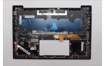 Lenovo 5M11Q56066 C-Cover with keyboard, Spanish, Deep Black, FingerPrint Reader, WWAN, UK