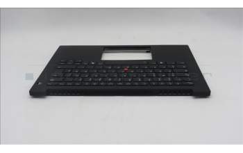 Lenovo 5M11Q60616 C-Cover with keyboard, German, Black, Backlight, UK