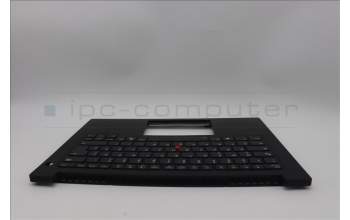 Lenovo 5M11Q60617 C-Cover with keyboard, German, Black, Backlight, UK