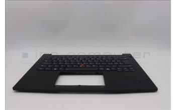 Lenovo 5M11Q60681 C-Cover with keyboard, Switzerland, Black, Backlight, UK