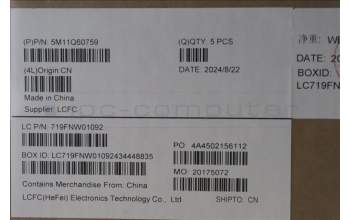 Lenovo 5M11Q60759 C-Cover with keyboard, Danish, Black, Backlight, UK