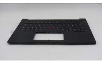 Lenovo 5M11Q60804 C-Cover with keyboard, German, Black, Backlight, Smart Card Reader, UK