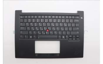 Lenovo 5M11Q60809 C-Cover with keyboard, Greek, Black, Backlight, US