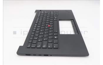 Lenovo 5M11Q60859 C-Cover with keyboard, Spanish, Black, Backlight, Smart Card Reader, UK