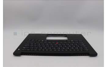 Lenovo 5M11Q60861 C-Cover with keyboard, Spanish, Black, Backlight, Smart Card Reader, UK
