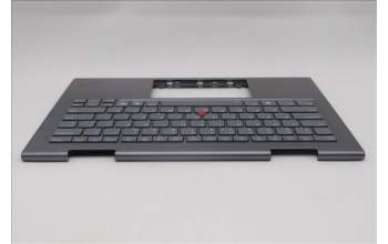 Lenovo 5M11R38936 C-Cover with keyboard, US English Euro, Luna Grey, FingerPrint Reader, WLAN, US
