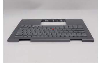 Lenovo 5M11R38962 C-Cover with keyboard, Norwegian, Luna Grey, FingerPrint Reader, WLAN, UK